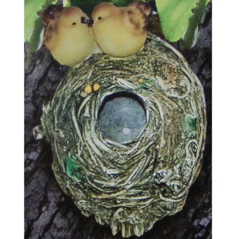 Image of Tweet - Hand Crafted Bird Nest Garden Ornament - Yellow