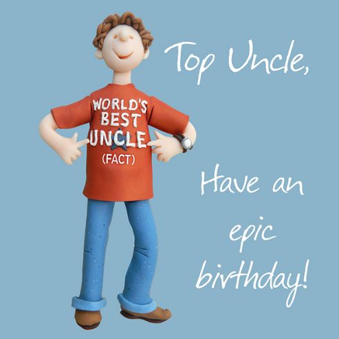 Image of Holy Mackerel Top Uncle Greetings Card