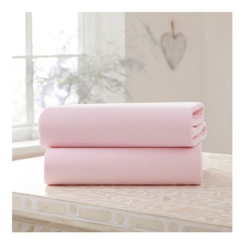 Image of Clair De Lune Cot Bed Sheets Flat Sheets Pink