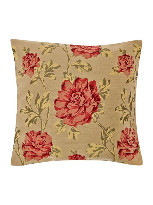 Image of Linea Floral Jacquard Cushion, Pink