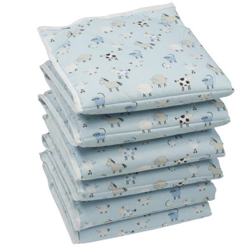 Image of Babydan All Round Cot Bumper 4 Sided Blue Farm