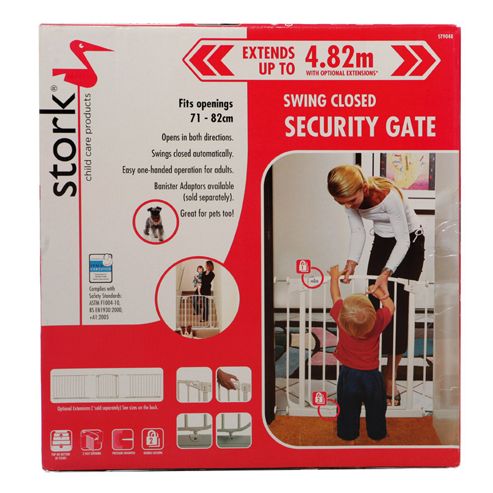 Image of Stork Childcare Products Safety Gate (standard Height - White)