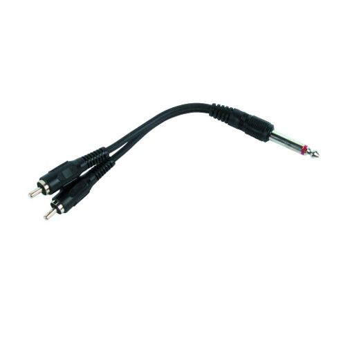 Image of 1/4-- (6.35mm) Mono Plug To 2 Phono Plugs