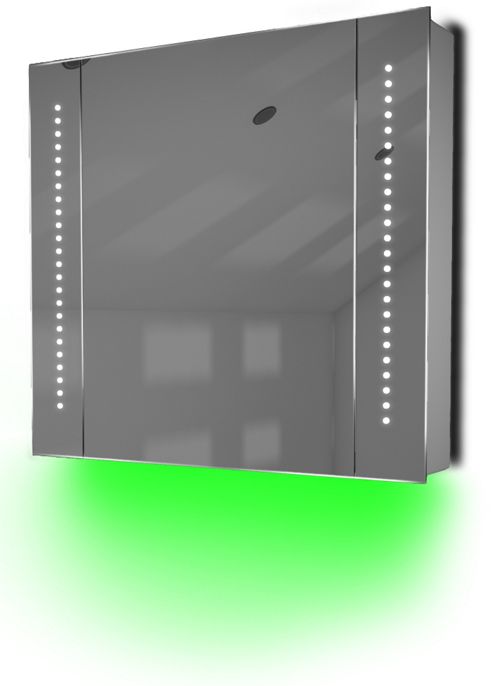 Image of Ambient Bathroom Mirror Cabinet With Sensor & Internal Shaver Socket K18g
