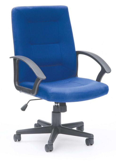 Image of Woodstockleabank Amber High Back Executive Fabric Chair - Blue
