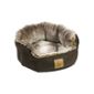 House of Paws Arctic Fox Snuggle Pet Bed in Chocolate - X-Large (76.2cm W)