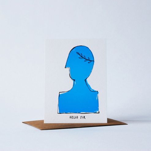 Image of Yellow Owl Workshop Card - Hello Sir