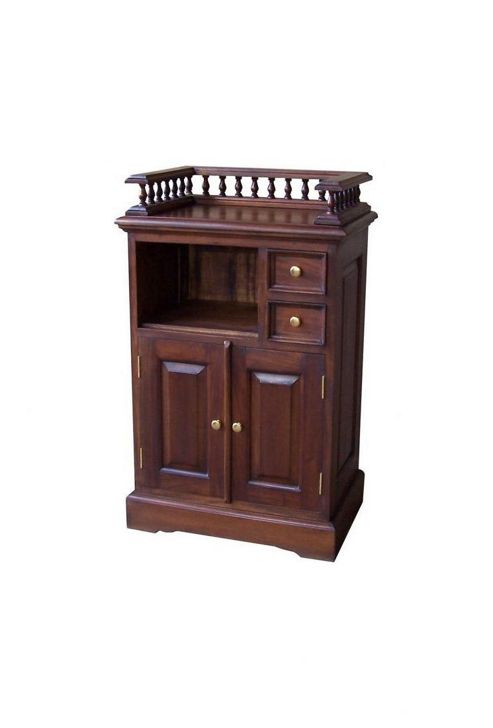 Image of Lock Stock And Barrel Mahogany Telephone Stand With Gallery In Mahogany