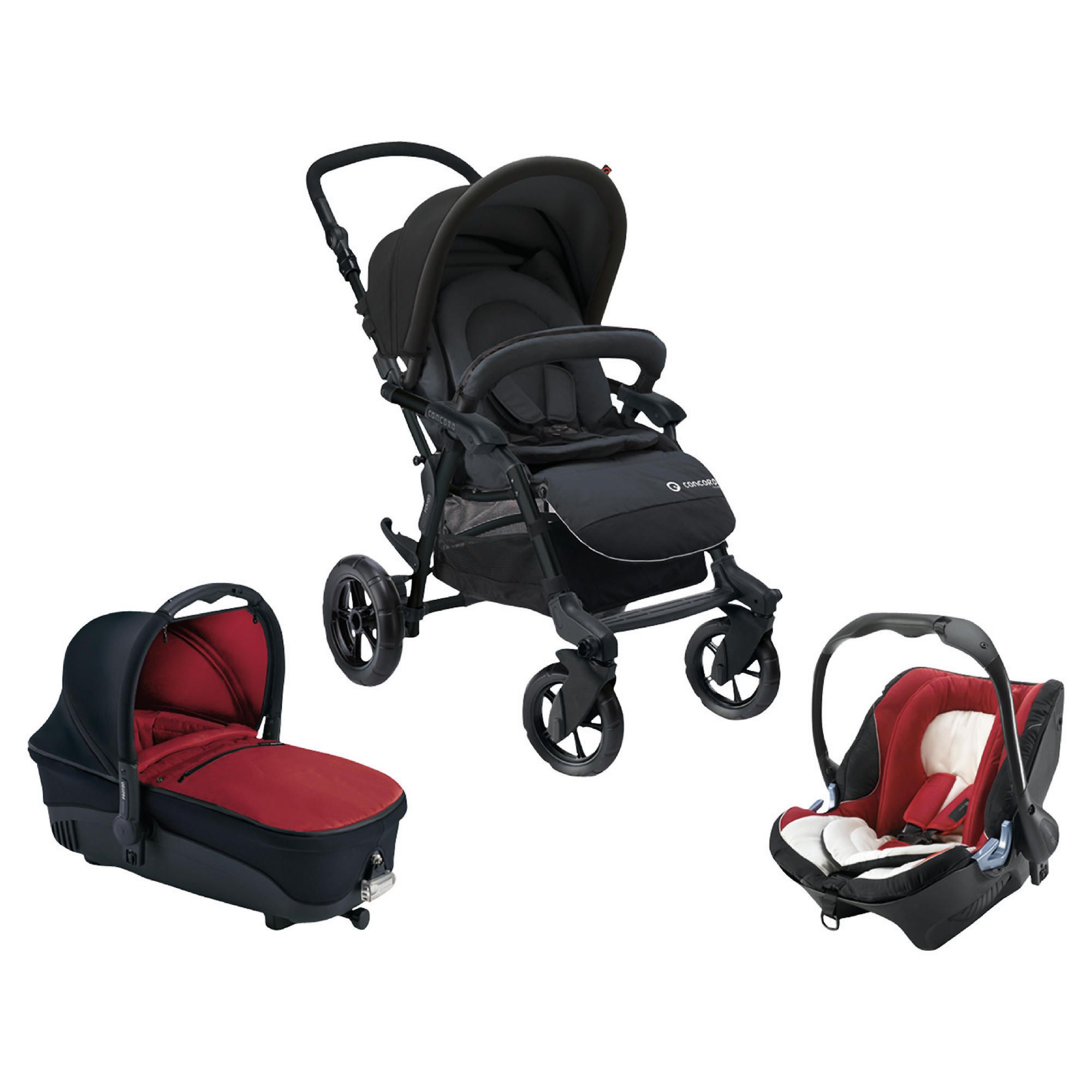 Concord Fusion Travel System, Black & Red at Tesco Direct