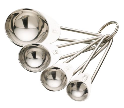 Image of Kitchen Craft Stainless Steel Four Piece Measuring Spoon Set.