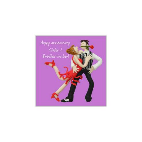 Image of Holy Mackerel Greeting Card - Anniversary Brother & Sister-in-law Card