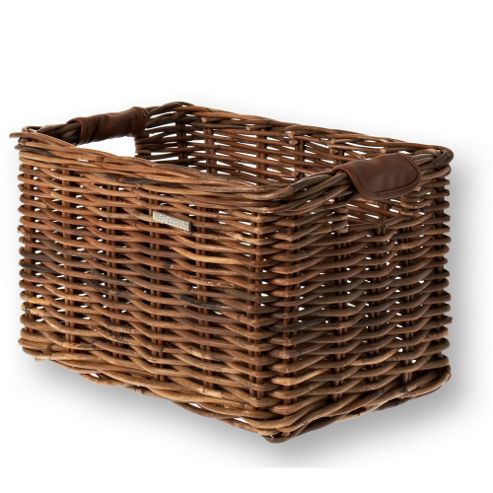 Image of Basil Dorset M Luxury Rattan Front Basket 35x24x24 Natural Brown