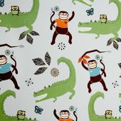 Rosehip Gift Wrap - Monkey and Crocodile