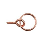 Basic 1658 Screw Eye+Ring Med. Coppper X4