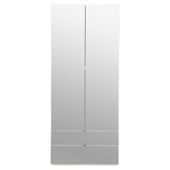 Palermo 2 Door Wardrobe White Mirrored