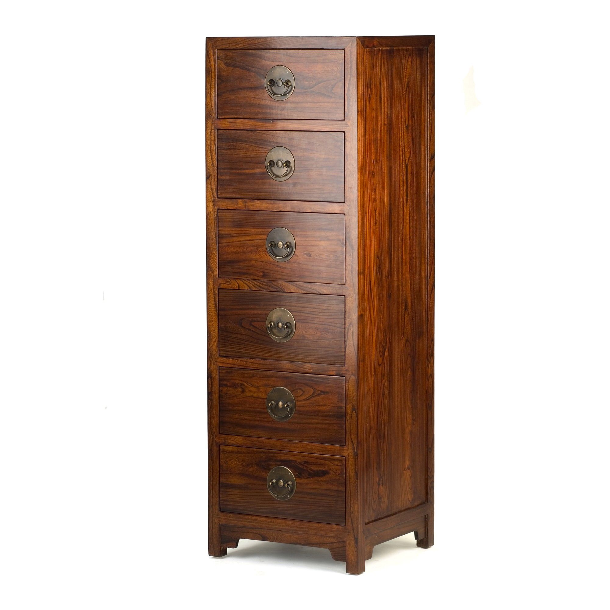 Shimu Chinese Classical Ming Tall Boy Chest - Warm Elm at Tesco Direct