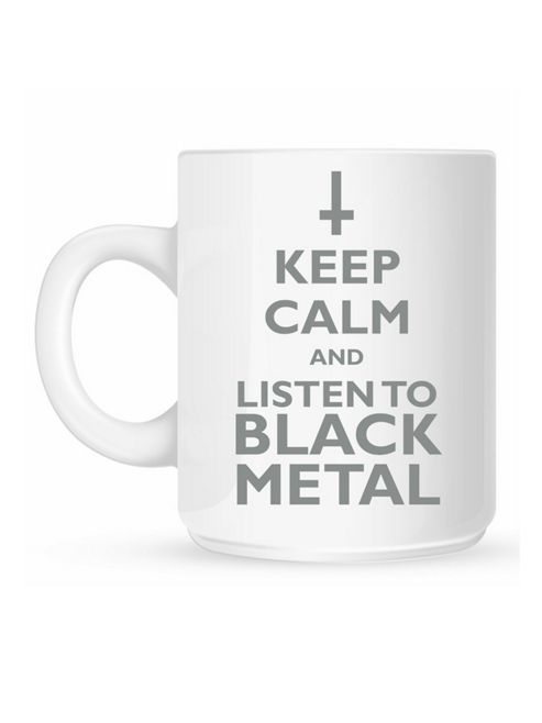 Image of Keep Calm And Listen To Black Metal 10oz Ceramic Mug