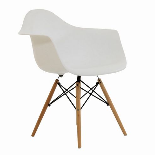 Image of Charles Eames Inspired Eiffel Daw White Dining Chair