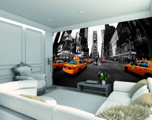 Image of 1wall New York Taxi Cabs Wall Mural