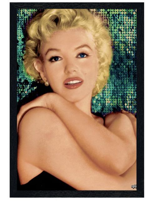 Image of Marilyn Monroe Black Wooden Framed Unspoilt Beauty Poster