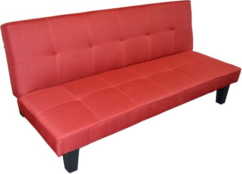 Image of Harbour Housewares Folding Sofa Bed With 3 Positions. Red