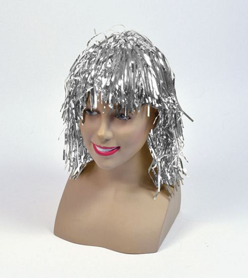 Image of Tinsel Wig - Silver