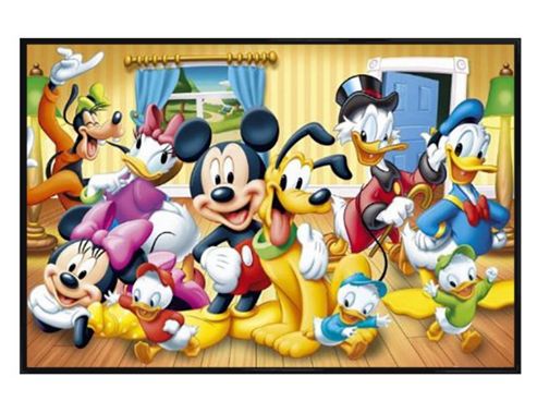Image of Mickey Mouse & Pals Gloss Black Framed Disney Fun Poster