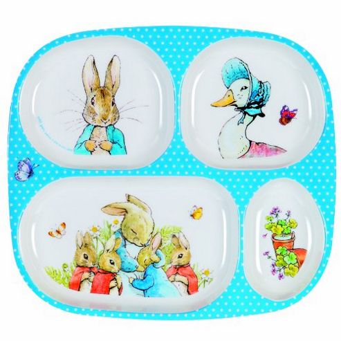 Image of Petit Jour Peter Rabbit 4 Compartment Tray
