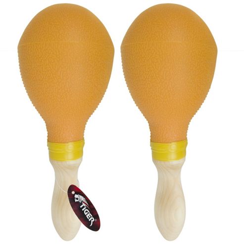 Image of Tiger Pair Of Full Size Yellow Maracas