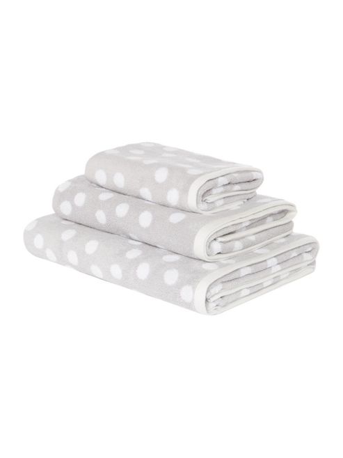 Image of Grey Polka Dot Hand Towel