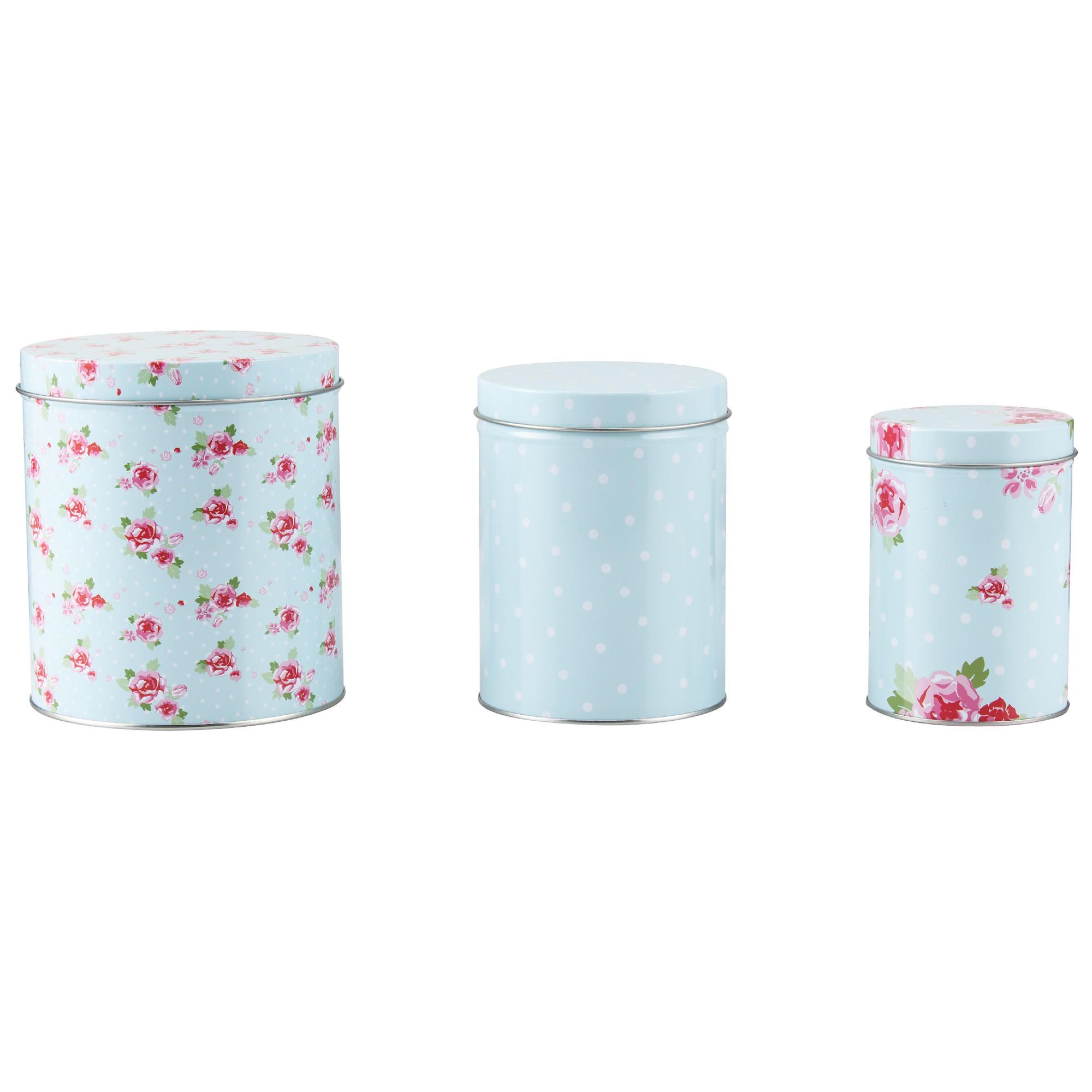 Tesco English Rose 3 piece Storage Set Tesco English Rose 3 piece Storage Set