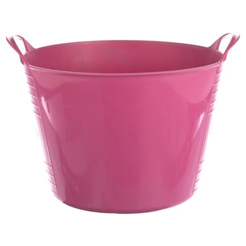 Image of Tesco 42l Flexi Tub Flamingo Pink