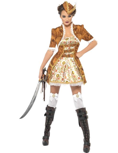 Image of Sexy Steampunk Pirate Costume Large