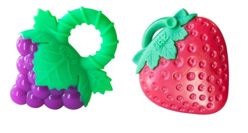 Image of Razbaby Bundle Raz Grapes Teether And Raz Fresa Teether 2 Items Supplied