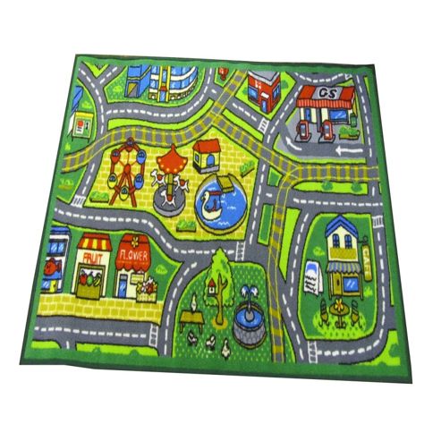 Image of Matrix Kiddy Happy Town Multi 80x120 Nylon Mat