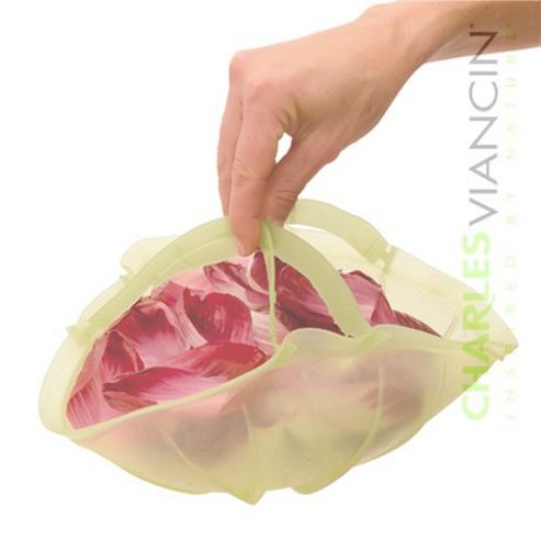 Image of Charles Viancin Silicone Colander And Steamer, Cabbage