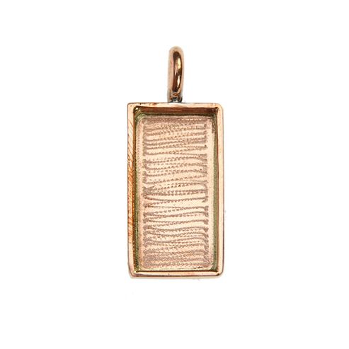 Image of Bezel Handmade Pendant Rectangle Copper