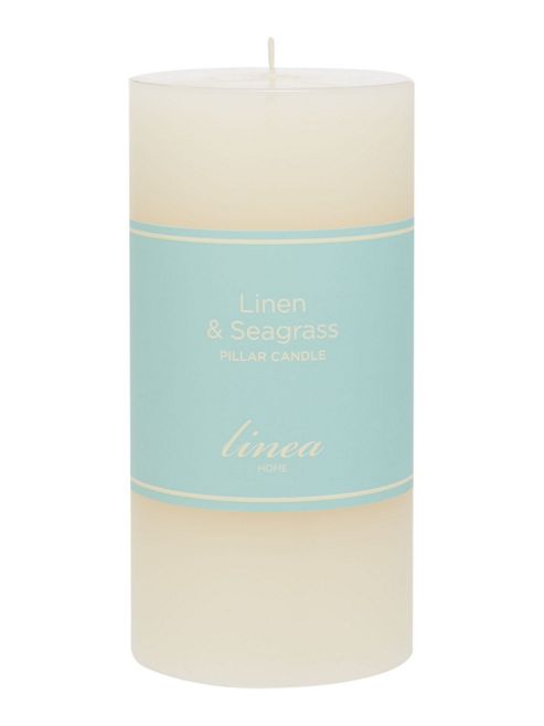 Image of Linen & Seagrass Pillar Candle