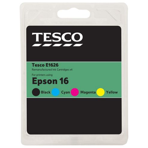 Image of Tesco Epson T1626 Black, Cyan, Magenta, Yellow Multipack Fountain Pen