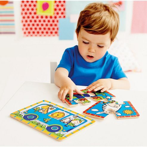 Image of Elc Two Wooden Slot Together Puzzles