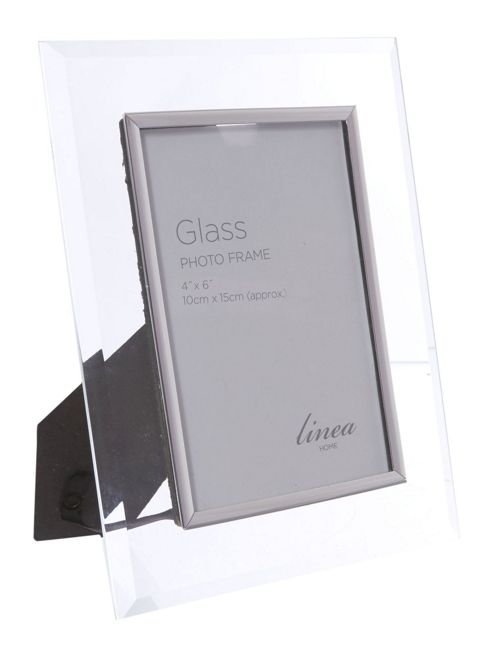 Image of Linea Bevelled Glass With Metal Inlay Frame, 4x6