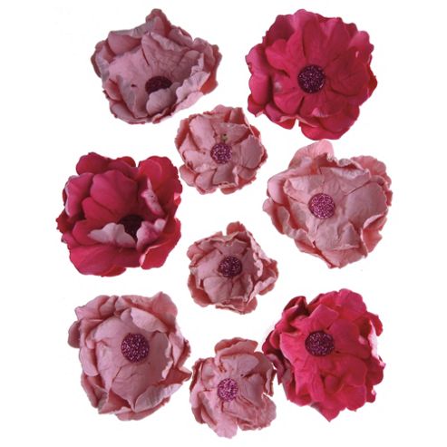Image of Handcrafted Roses Pink 9pcs