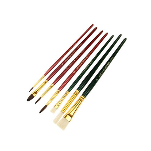 Image of Daler Simply All Purpose Brush Set - 7 Piece Natural Hair Artist's Set