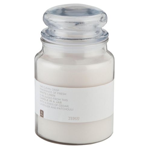 Image of Tesco Jar Candle, White Linen