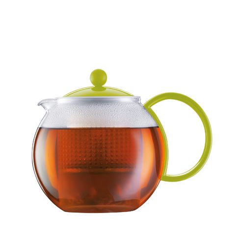 Image of Bodum Assam 1.0 L Tea Press With Lime Green Lid & Handle