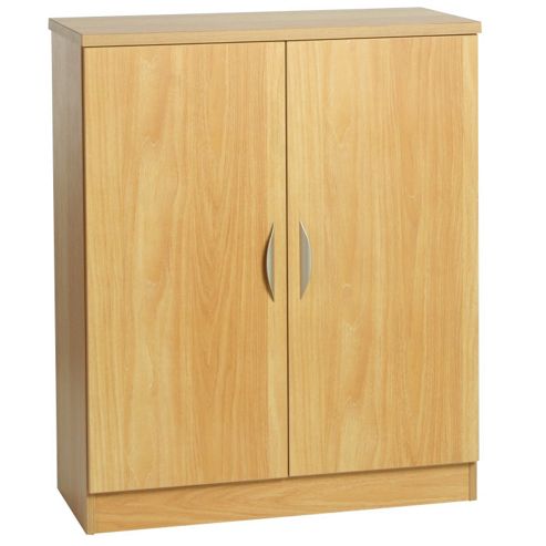 Image of Enduro Furniture That Works 2 Shelf Storage Cabinet - Classic Oak