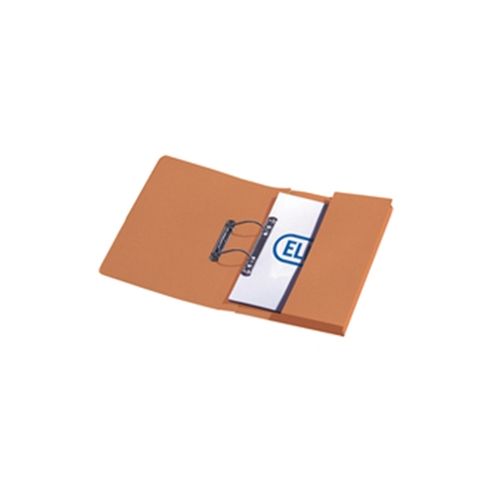 Image of Elba Stratford Transfer Spring File Recycled Pocket 315gsm 32mm Foolscap Orange Ref 100090148 [pack 25]