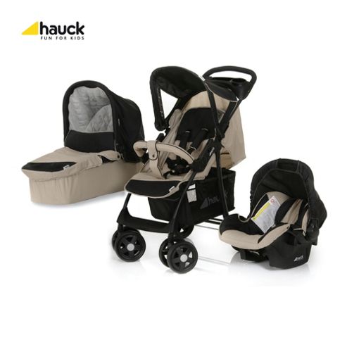 Image of Hauck Shopper Trio Travel System, Almond/caviar