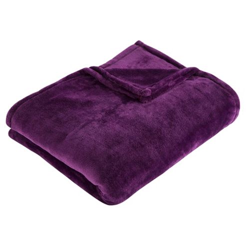 Image of Super Soft Fleece Throw, Purple