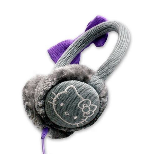 Image of Hello Kitty Earmuff Headphones (grey)